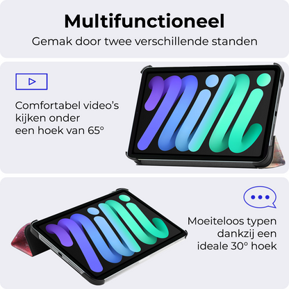 iPad Mini 7 Trifold Bookcase Hoes - Galaxy