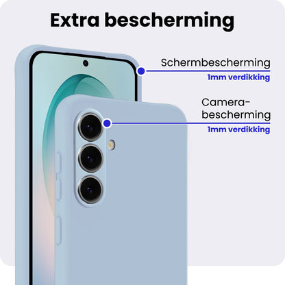 Samsung S26 Plus Hoesje Siliconen Backcover Lichtgewicht - Lichtblauw