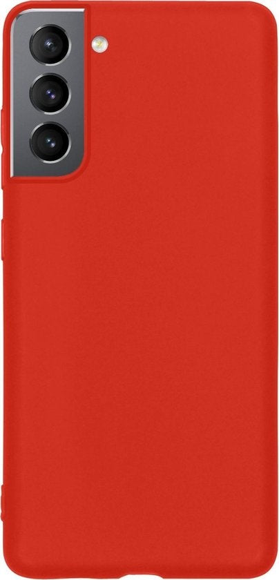 Samsung S21 Hoesje Siliconen Backcover Lichtgewicht - Rood