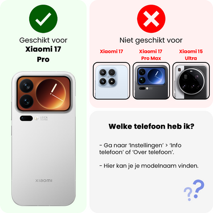 Xiaomi 17 Pro Screenprotector Gehard Glas - Anti-kras