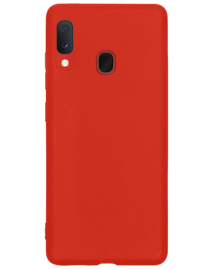 Samsung A20e Hoesje Siliconen Backcover Lichtgewicht - Rood
