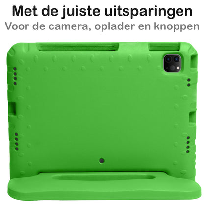 iPad Pro 2022 (11 inch) Kinderhoes Shockabsorberend Foam - Groen