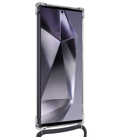 Samsung S24 Ultra Hoesje met Koord Backcover Shockproof - Transparant
