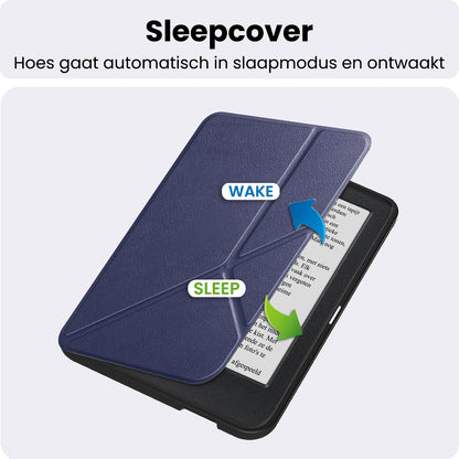 Kobo Clara 2E Trifold Bookcase Hoes - Donkerblauw