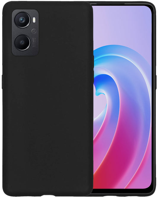 OPPO A96 Hoesje Siliconen - Zwart