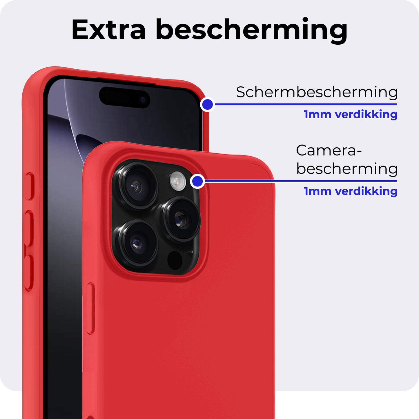 iPhone 16 Pro Hoesje Siliconen - Rood