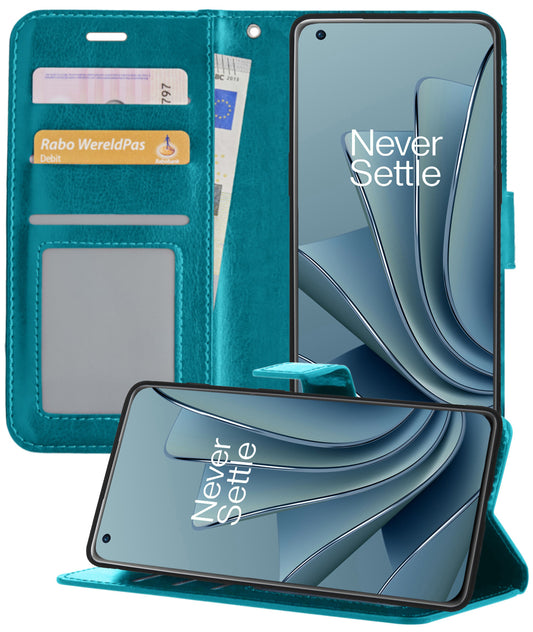 OnePlus 10 Pro Hoesje Book Case Kunstleer - Turquoise