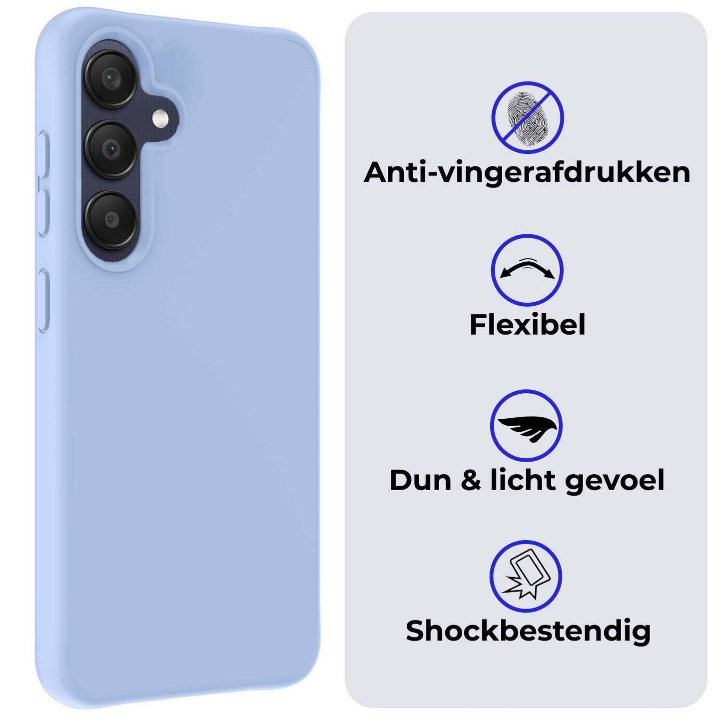 Samsung A25 Hoesje Siliconen - Lichtblauw