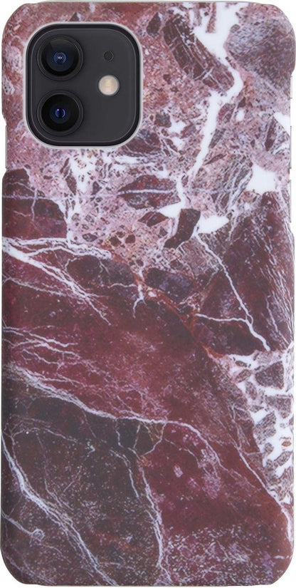 iPhone 11 Hoesje Marmer Hard Case Cover - Rood