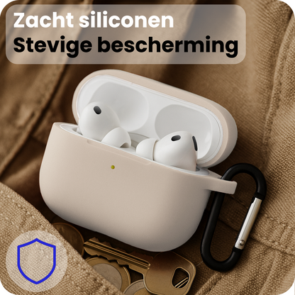 AirPods Pro 3 Hoesje Siliconen Krasbestendig - Zand