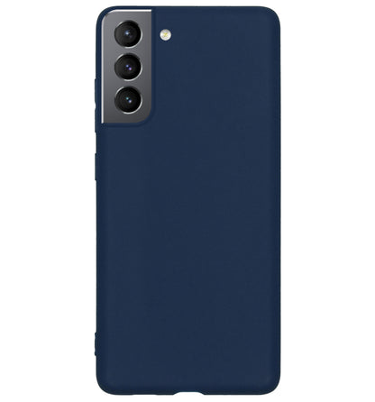 Samsung S22 Plus Hoesje Siliconen Backcover Lichtgewicht - Donkerblauw