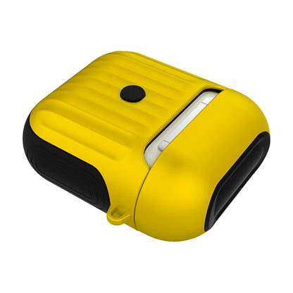 AirPods 1 Hoesje Siliconen met Ribbels Shockbestendig - Geel