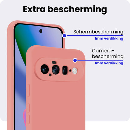 Google Pixel 11 Hoesje Siliconen Backcover Lichtgewicht - Lichtroze