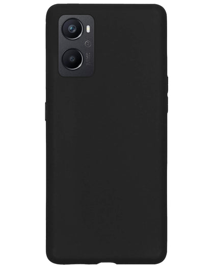 OPPO A76 Hoesje Siliconen - Zwart