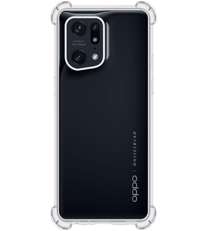 OPPO Find X5 Pro Hoesje Shockproof Backcover Siliconen - Transparant