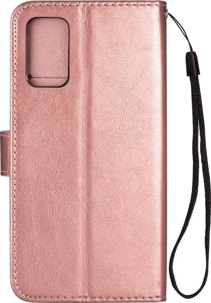 iPhone 12 Pro Max Hoesje Bookcase Cover met Kaarthouder - Rosé goud
