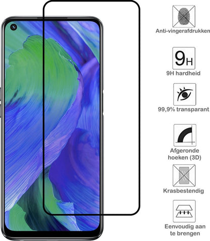 OPPO A54 5G Screenprotector Full Cover Tempered Glass