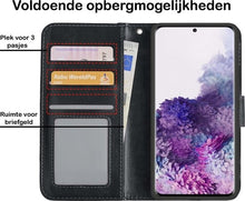Samsung S20 Hoesje Bookcase Cover met Kaarthouder - Zwart