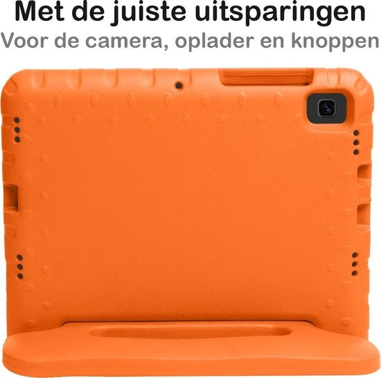 Samsung Galaxy Tab S6 Lite Hoesje Kids Cover Bumper - Oranje