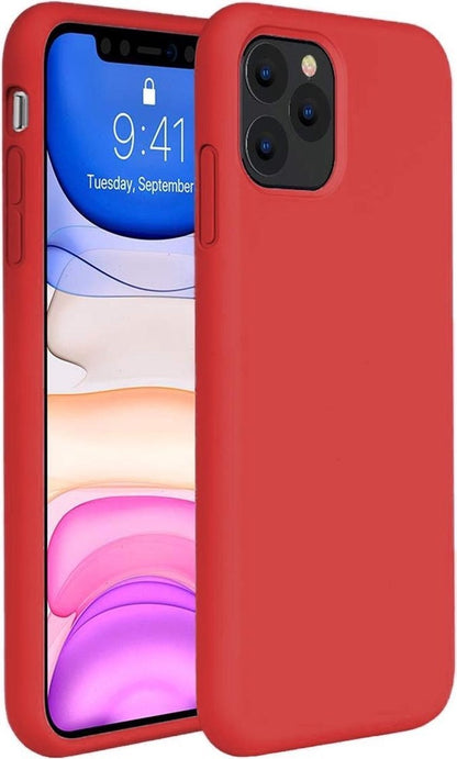iPhone 11 Pro Max Hoesje Siliconen Backcover Lichtgewicht - Rood