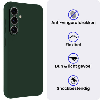 Samsung A37 Hoesje Siliconen Backcover Lichtgewicht - Donkergroen