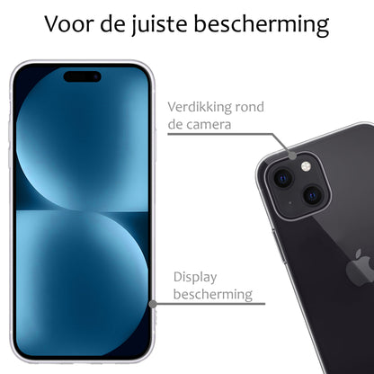 iPhone 15 Plus Hoesje Siliconen Backcover Lichtgewicht - Transparant