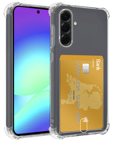 Samsung A56 Hoesje Kaarthouder Backcover Shockproof - Transparant