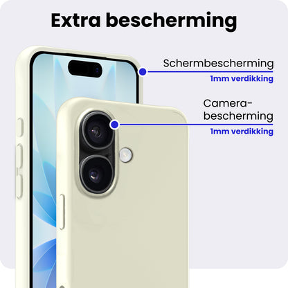 iPhone 17 Hoesje Siliconen Backcover Lichtgewicht - Wit