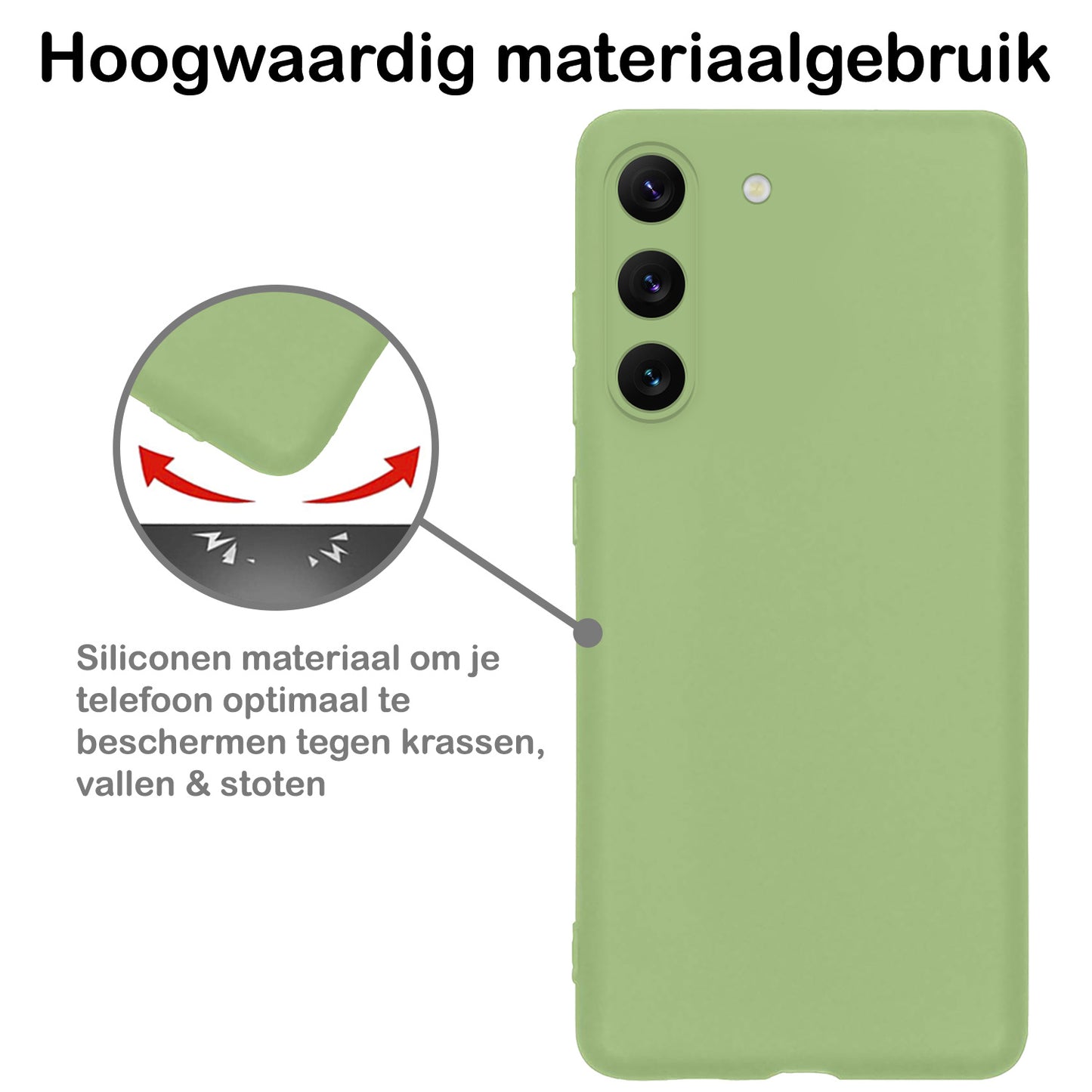 Samsung S23 Hoesje Siliconen - Groen