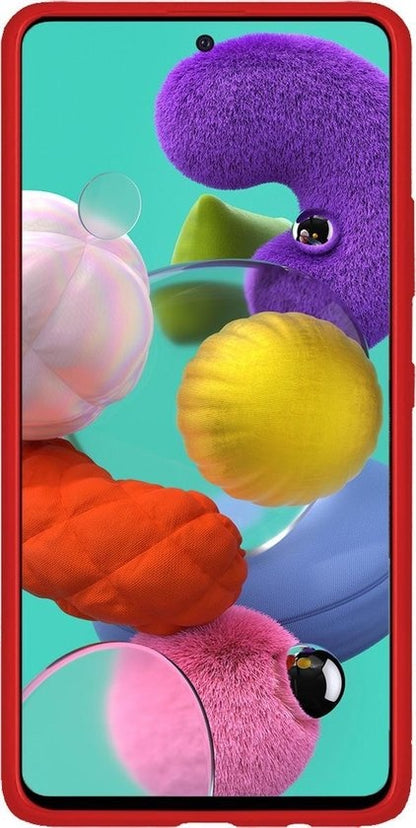 Samsung A51 Hoesje Siliconen Backcover Lichtgewicht - Rood