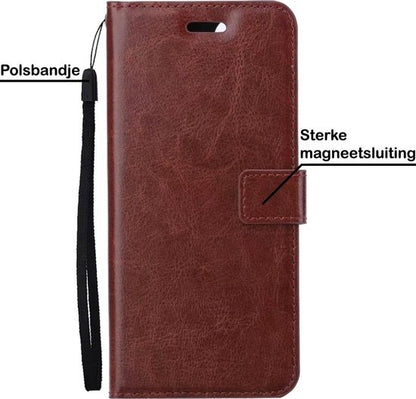 Samsung S21 Plus Hoesje Bookcase Cover met Kaarthouder - Bruin