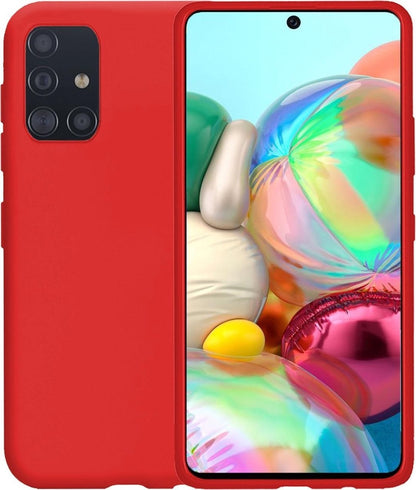 Samsung A71 Hoesje Siliconen - Rood