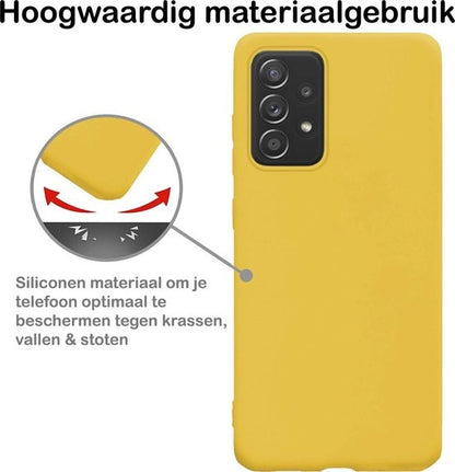 Samsung A52s Hoesje Siliconen Backcover Lichtgewicht - Geel
