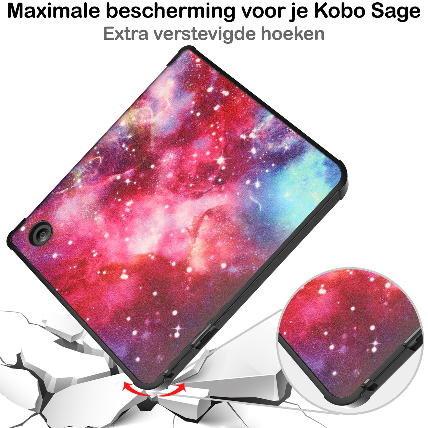 Kobo Libra 2 Trifold Hoesje - Galaxy