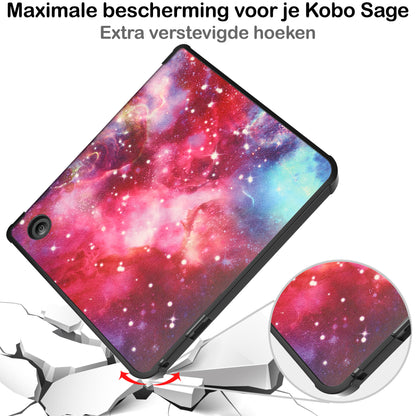 Kobo Libra 2 Trifold Hoesje - Galaxy