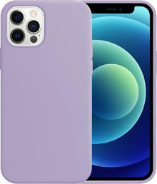 iPhone 12 Pro Max Hoesje Siliconen Backcover Lichtgewicht - Lila