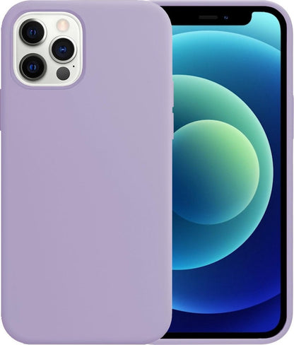 iPhone 12 Pro Max Hoesje Siliconen Backcover Lichtgewicht - Lila