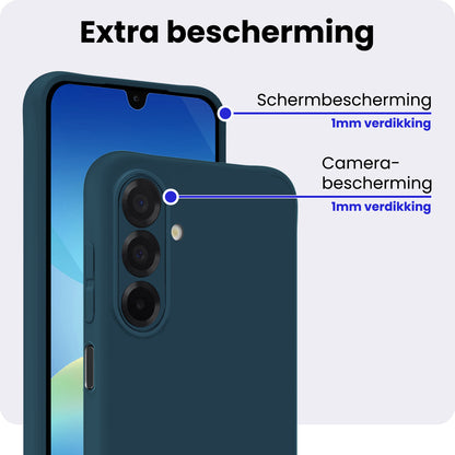 Samsung A26 Hoesje Siliconen Backcover Lichtgewicht - Donkerblauw