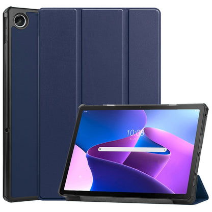 Lenovo Tab M10 Plus 3rd Gen Trifold Bookcase Hoes - Donkerblauw