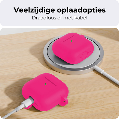 AirPods 4 Hoesje Siliconen Krasbestendig - Roze