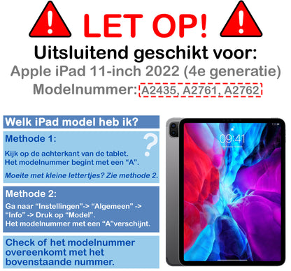 iPad Pro 2022 (11 inch) Kinderhoes Shockabsorberend Foam - Rood
