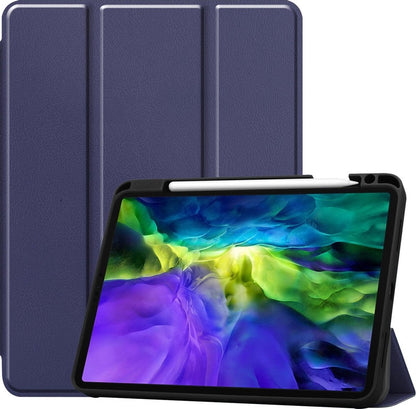 iPad Pro 2020 (11 inch) Trifold Bookcase Hoes met Penhouder voor Apple Pen - Donkerblauw