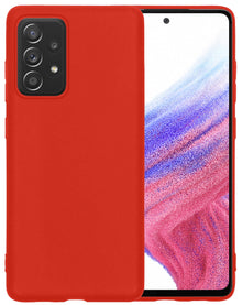 Samsung A53 Hoesje Siliconen Backcover Lichtgewicht - Rood