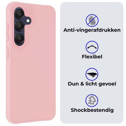 Samsung A25 Hoesje Siliconen Backcover Lichtgewicht - Lichtroze