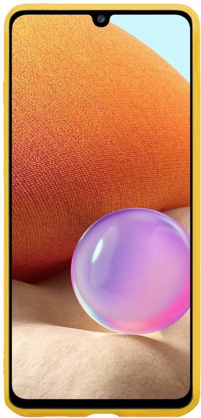 Samsung A32 5G Hoesje Siliconen Backcover Lichtgewicht - Geel