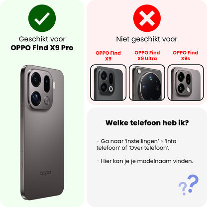 OPPO Find X9 Pro Hoesje Siliconen Backcover Lichtgewicht - Zwart