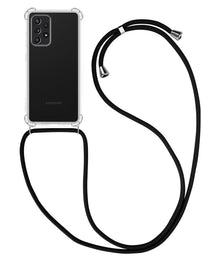 Samsung A72 Hoesje met Koord Backcover Shockproof - Transparant