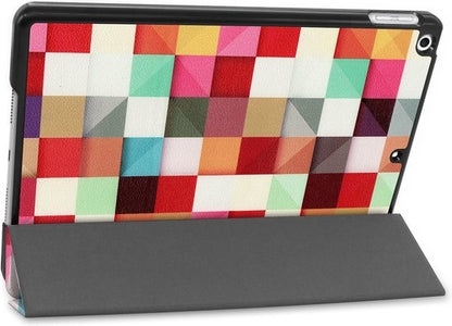 iPad 10.2 2019 Trifold Bookcase Hoes - Blokken