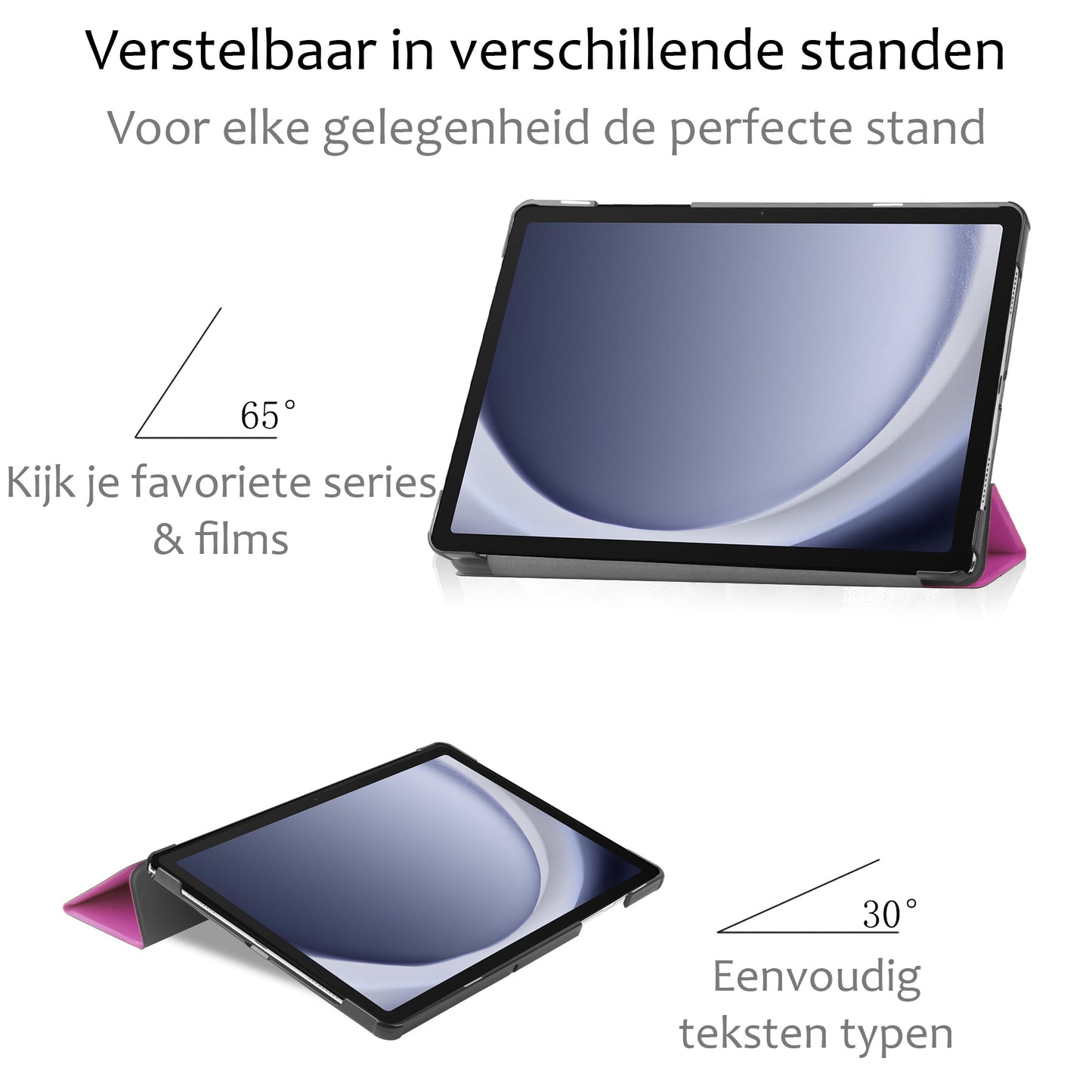 Samsung Galaxy Tab A9 Hoesje Book Case - Paars