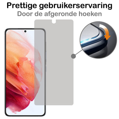 Samsung S21 Screenprotector Gehard Glas - Privacy